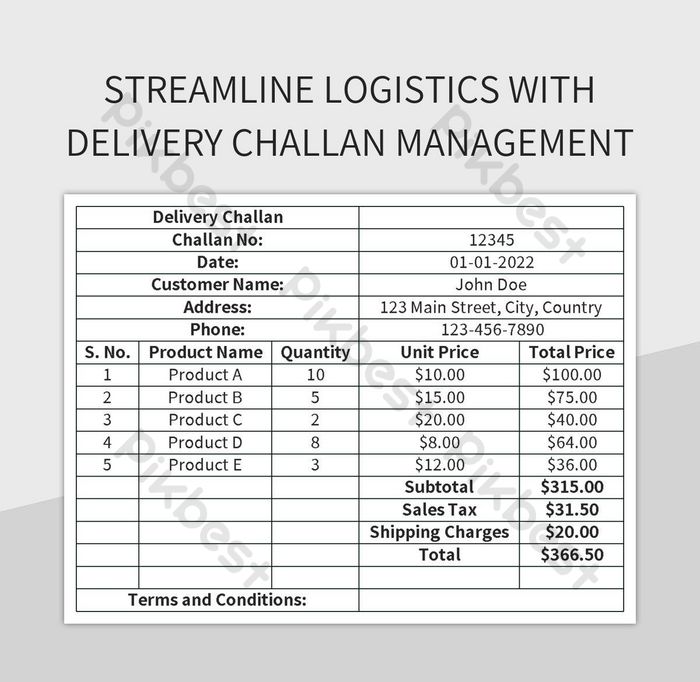 Optimize Your Logistics Operations With Efficient Delivery Challan ...