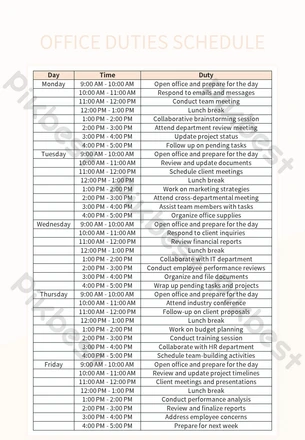Creating An Optimized Monthly Duties Calendar For Your Company Excel