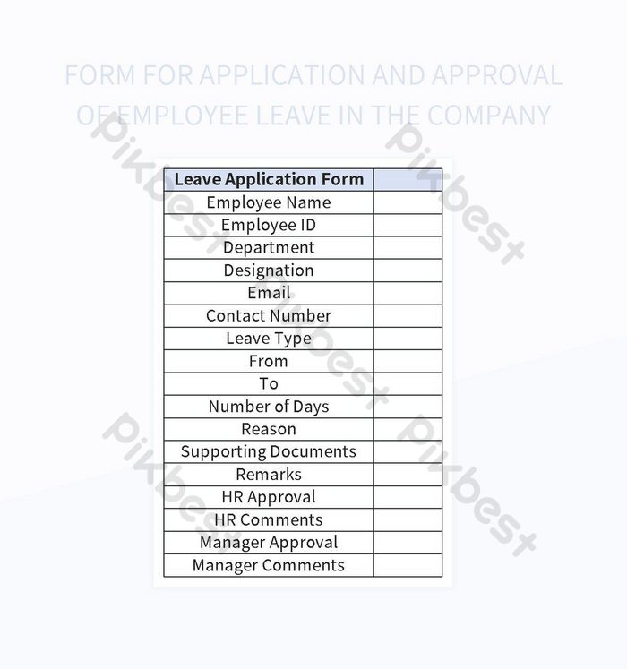 Employee Leave Application And Approval Form - Best Practices For ...