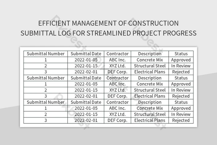 Managing Construction Submittal Log For Improved Project Efficiency Excel | Template Free Download - Pikbest managing-construction-submittal-log-for-improved-project-efficiency-excel-template-free-download-pikbest