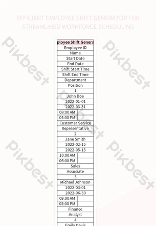 Creating An Effective Shift Schedule For Your Employees Excel ...