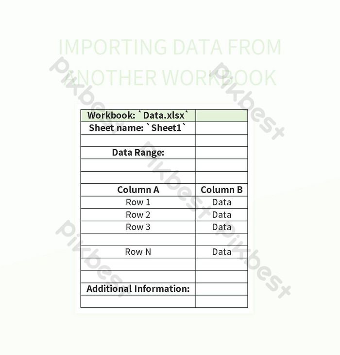Importing Data From Another Workbook Excel Template Free Download Importing Data From Another Workbook Excel Template Free Download