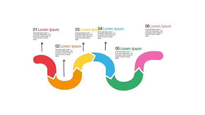Multi-directional Snake Diagram With Vibrant Colors And Arrows Pointing ...
