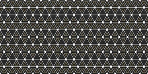 Seamless geometric pattern with interweaving thin lines triangle, hexagon pattern, gold Backgrounds images EPS