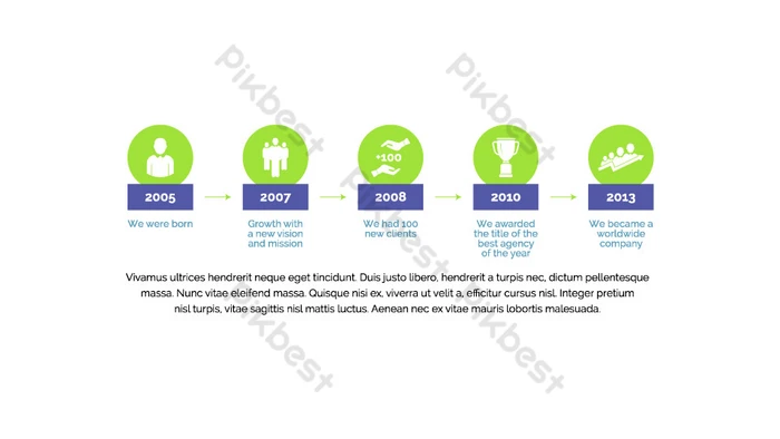 Process Sequence Line Chart PPT Element PowerPoint | PPTX Template Free ...