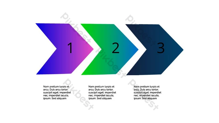 Business Colorful Process Sequence Chart PPT Elements PowerPoint | PPTX ...