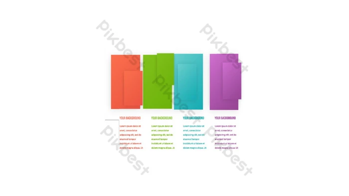 Color Step Process Sequence PPT Element PowerPoint | PPTX Template Free ...