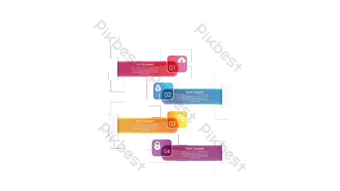 Color Step Process Sequence PPT Element PowerPoint | PPTX Template Free ...