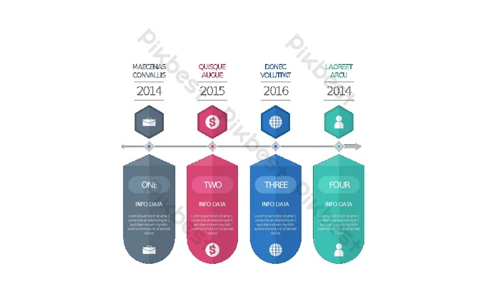 Color Step Process Sequence PPT Element PowerPoint | PPTX Template Free ...