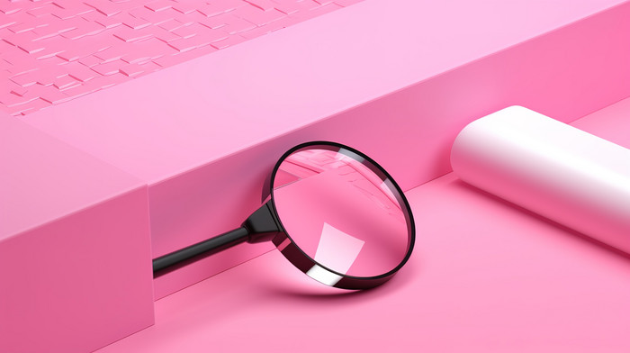 Internet Search Minimalistic Scene Pink Background With Blank 3d ...