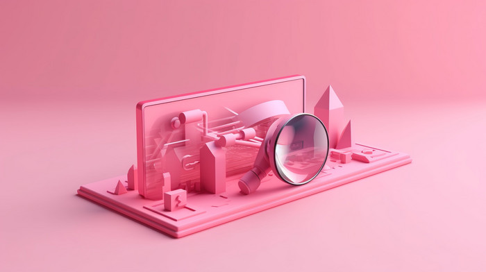 Searching Interface Minimalist Media Player With Search Bar On Pink ...