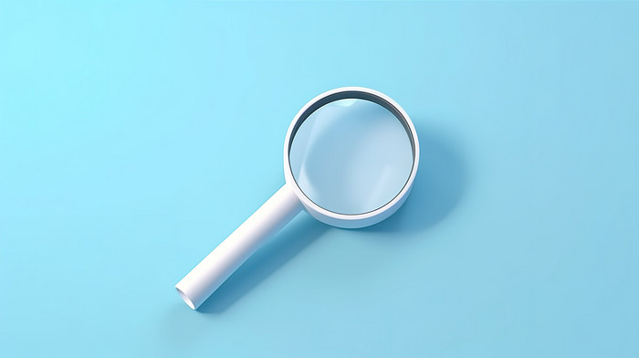 Search Engine A Minimalistic White Bar With Magnifier On Blue ...